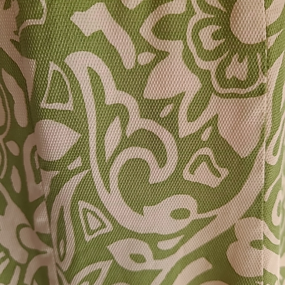 Ann Taylor White Green Floral Sleeveless Silk Dress V-Neckline Lined Sz 12 EUC - Picture 4 of 8